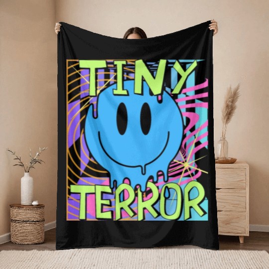 Tiny Terror Streetwear Throw Blankets All Neon Colors
