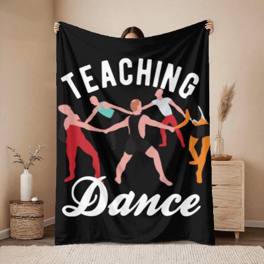 Dance Teacher Teaching Dance Throw Blankets
