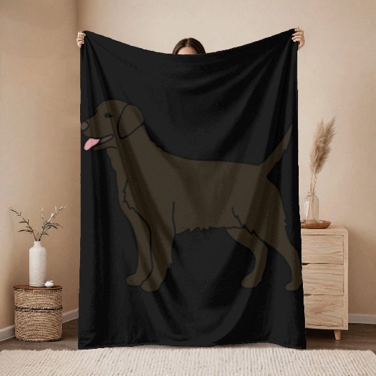 Chocolate Labrador Gift For Dog Lover Throw Blankets