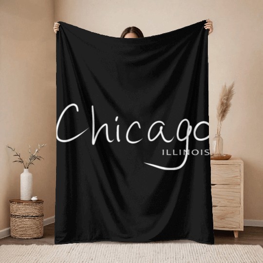 Chicago Illinois USA Throw Blankets