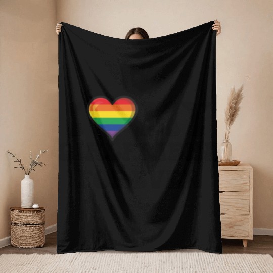 I Love My Girlfriend Forever Lgbtq Pride Throw Blankets