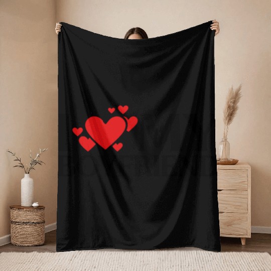 I love my boyfriend Throw Blankets