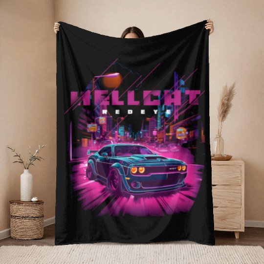 Hellcat SRT Throw Blankets