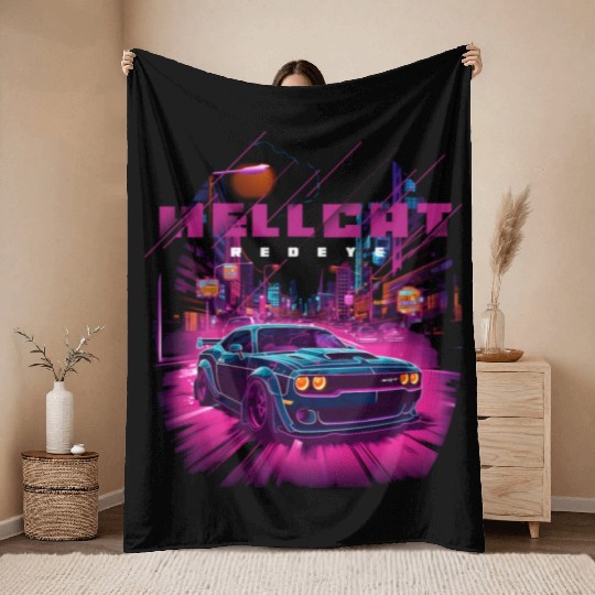 Hellcat SRT Throw Blankets