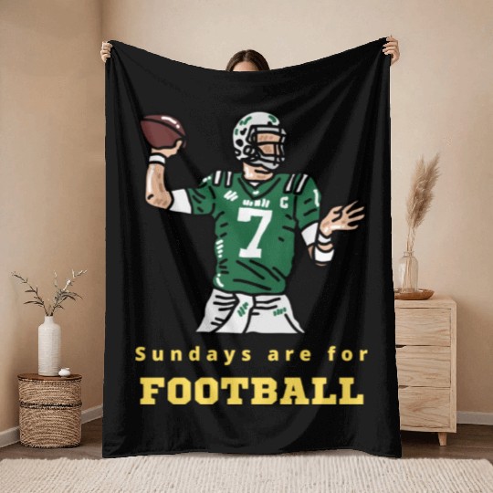 Sundays Are For Football - Sunday Football Throw Blankets