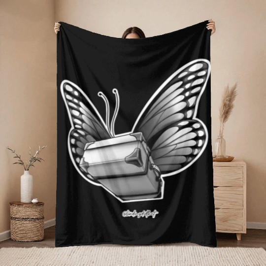 Monarch Travel Bug - Travel Bug Series Throw Blankets