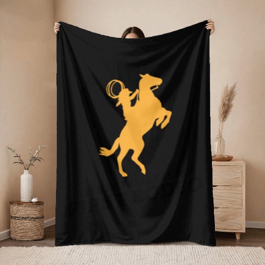 This Actually Is My First Rodeo - Cowboy Western Throw Blankets