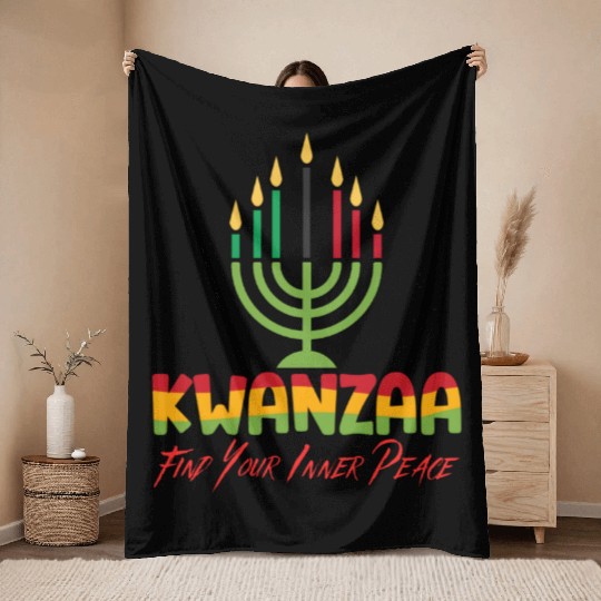 Celebrate Kwanzaa, Embrace your Inner Peace Throw Blankets