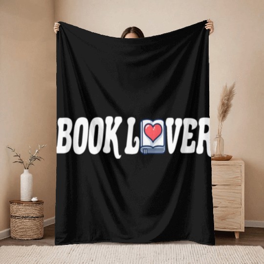 Bookworm Reading Literature Page-turner Book Lover Throw Blankets