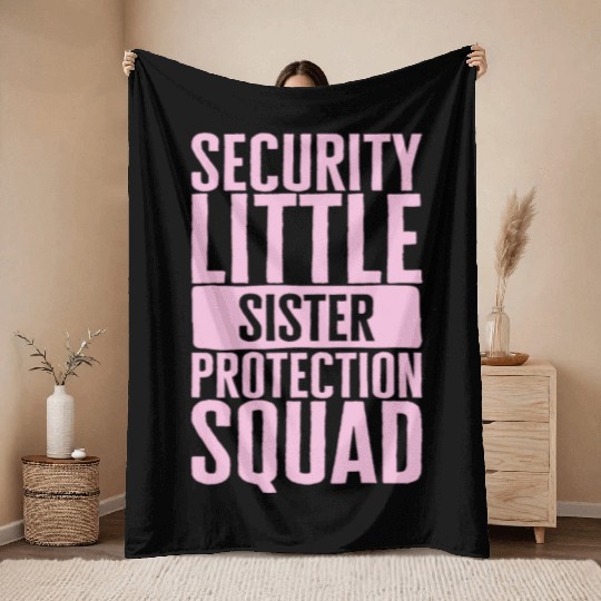 Siblings Throw Blankets, Security Little Sister Protection
