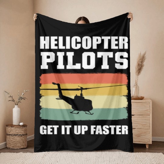 Helicopter Pilots Army Pilots Gift Throw Blankets