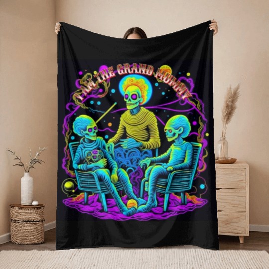 I'm The Grand Mummy Throw Blankets