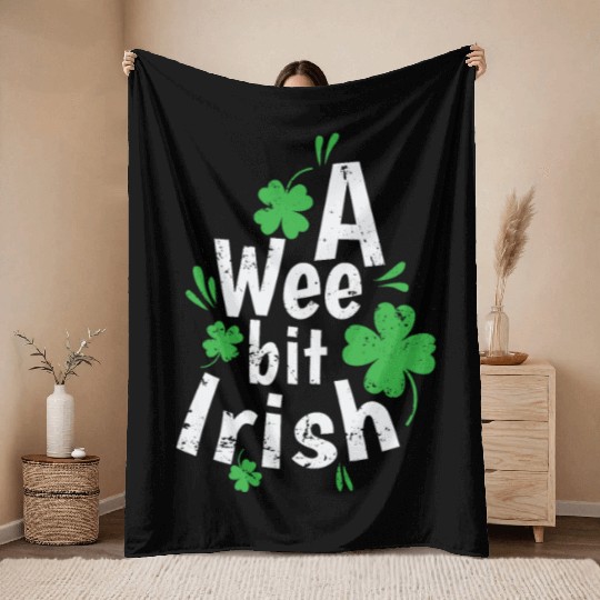 A Wee bit Irish St. Patricks Day Throw Blankets