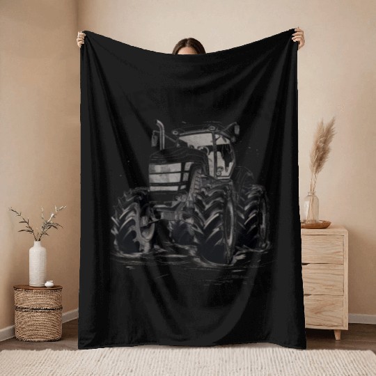 Awesome Guys Drive Tractor Farmer Agriculture Gift Throw Blankets