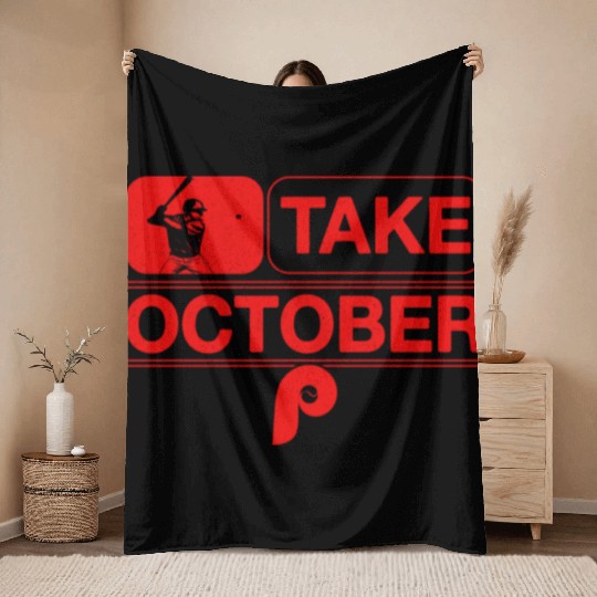 Vintage Philadelphia Take October Philly Throw Blankets