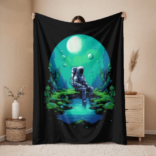 Astro Meditation Throw Blankets
