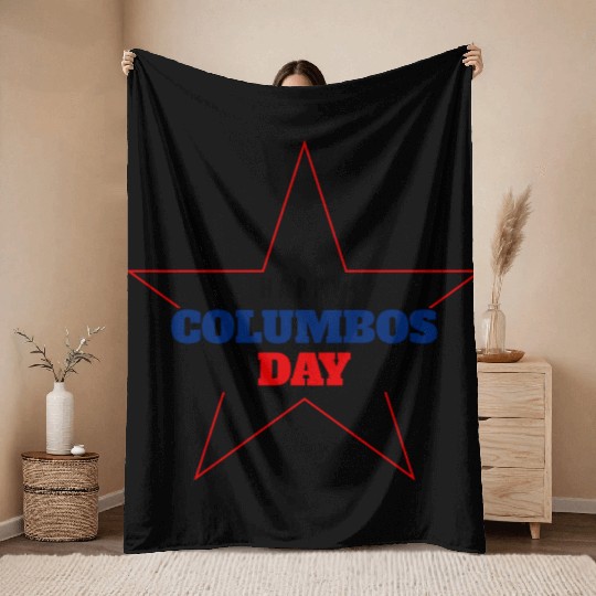 Columbus Day Celebration: Explore, Discover, Remem Throw Blankets