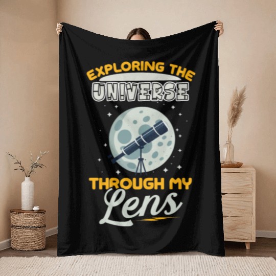 Astrophotography Astronomy Space Camera Star Watch Throw Blankets