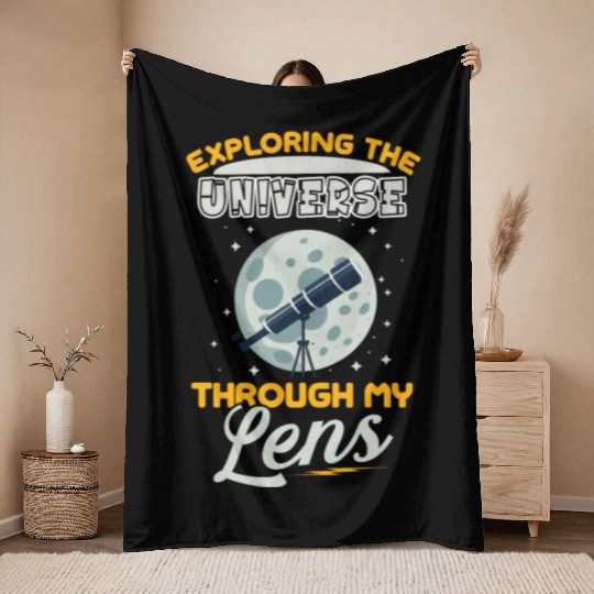 Astrophotography Astronomy Space Camera Star Watch Throw Blankets