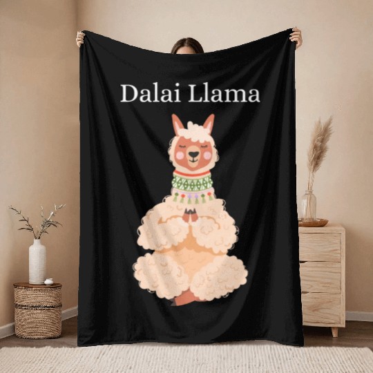 Dalai Llama Throw Blankets