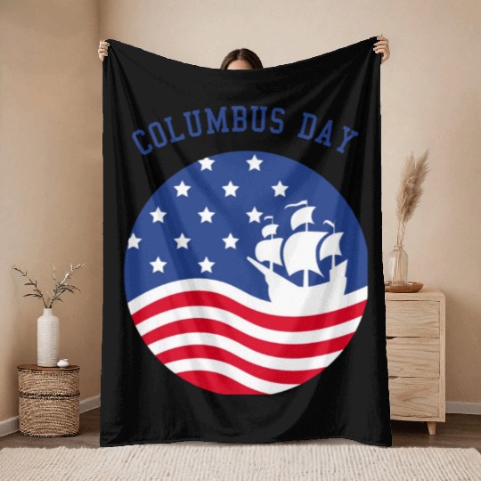 COLUMBUS DAY Throw Blankets