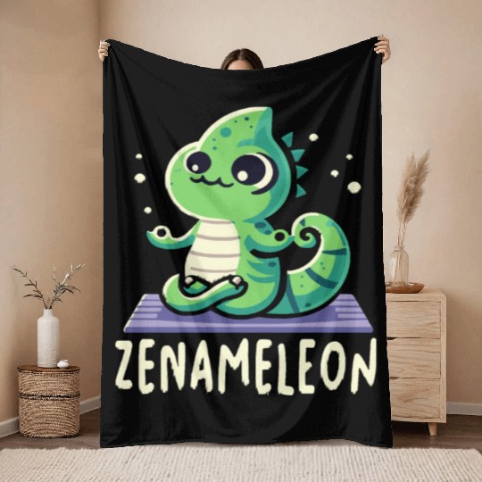Chameleon Lover Throw Blankets