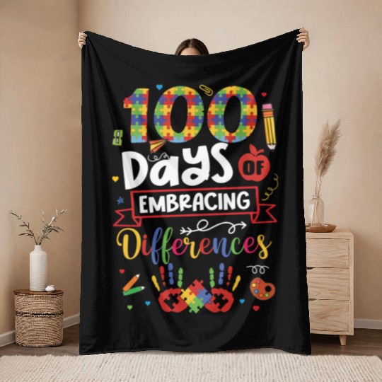 100 Days of Embracing Differences, SPED Teacher Throw Blankets