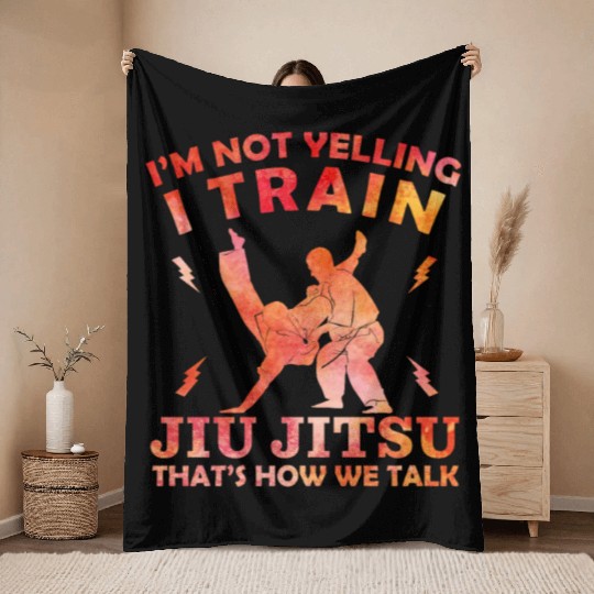 Brazilian Jiu Jitsu Trainer Martial Arts BJJ MMA Throw Blankets