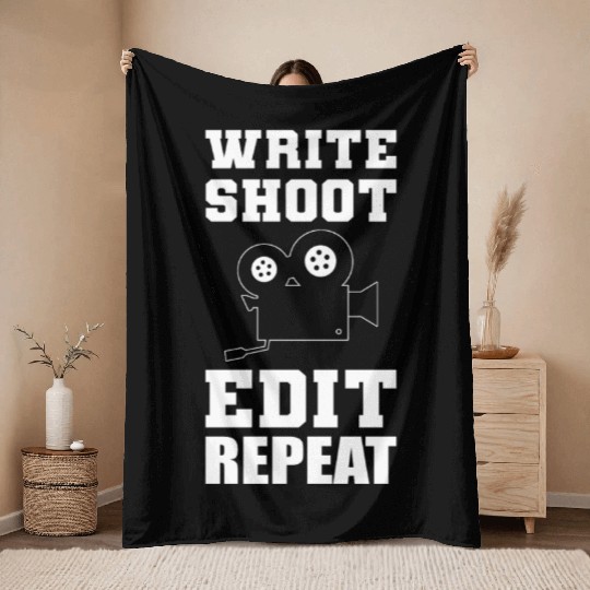 Write Shoot Edit Editor in Chief Gift Throw Blankets