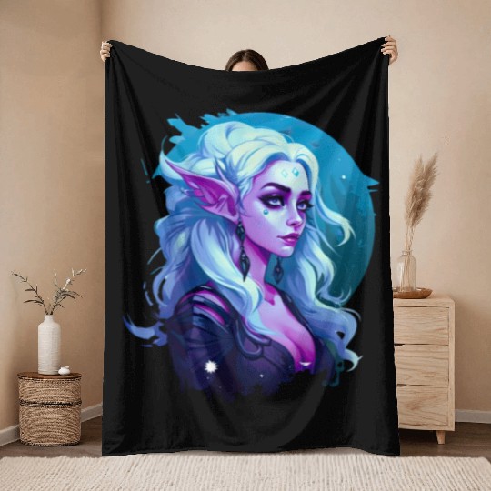 Enchanted Spectrum Elf Throw Blankets