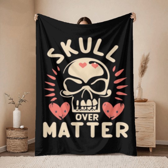 Totenkopf Skull Skulls Totenschädel Spruch Throw Blankets