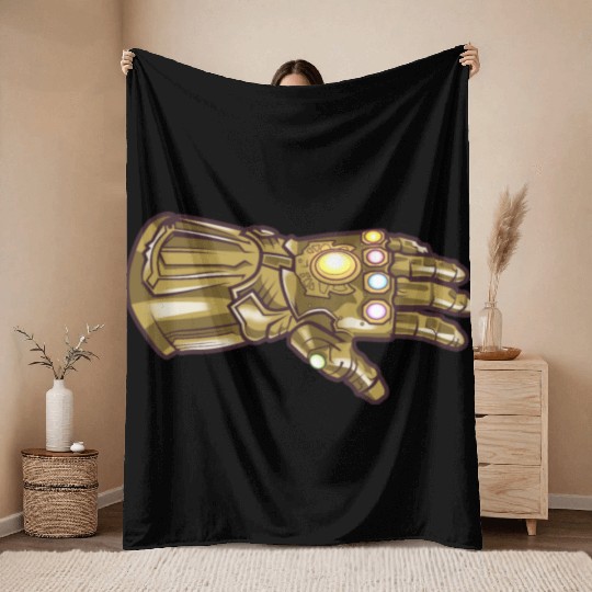 Thanos Infinity Gauntlet Throw Blankets