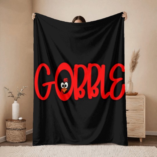 Gobble Throw Blankets