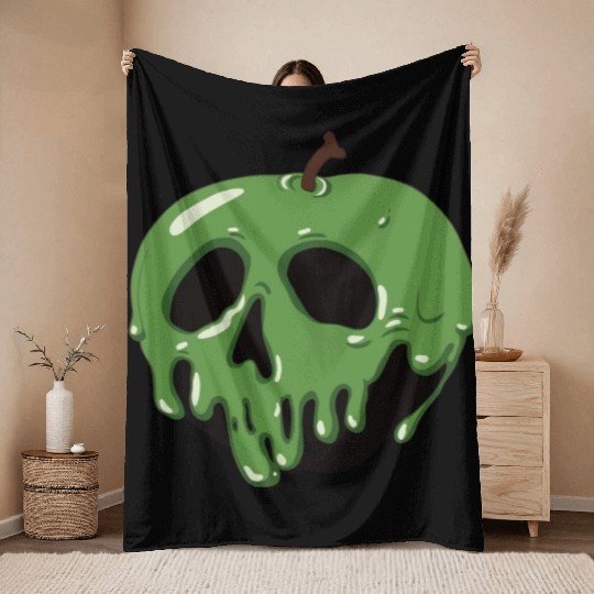 Poison Green Apple Throw Blankets