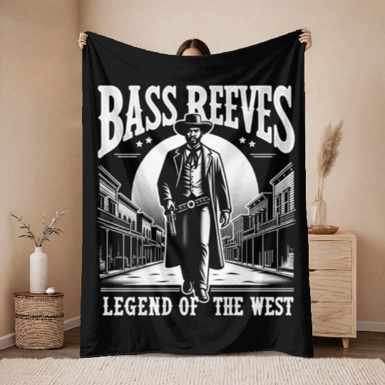 Bass Reeves Deputy US Marshal Throw Blankets