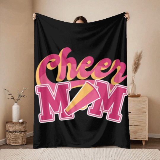 cheer mom Throw Blankets