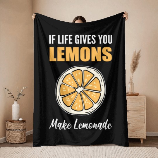 Make Lemonade Cook Or Chef Gift Throw Blankets