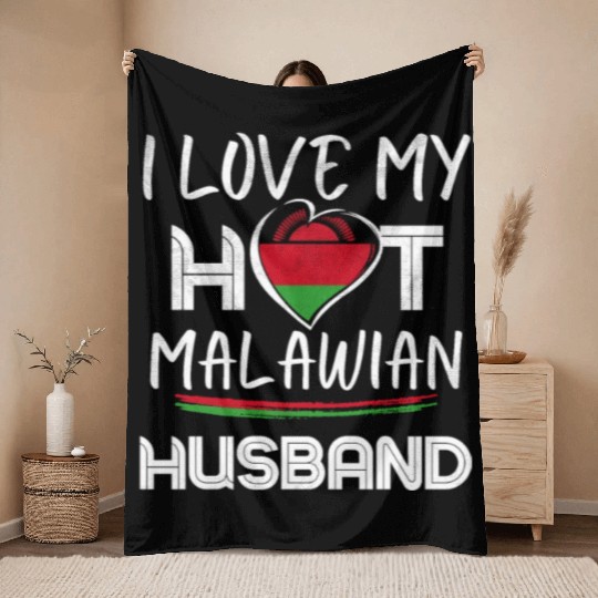 Funny Malawian Husband Proud Wife Throw Blankets