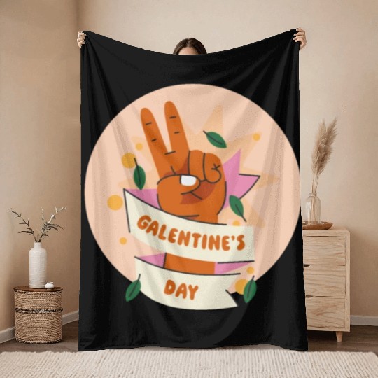 Be My Galentine. Galentine's Day Throw Blankets