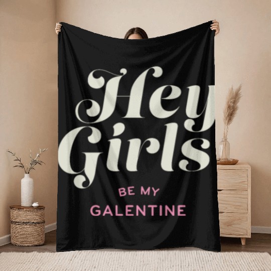 Be My Galentine. Galentine's Day Throw Blankets
