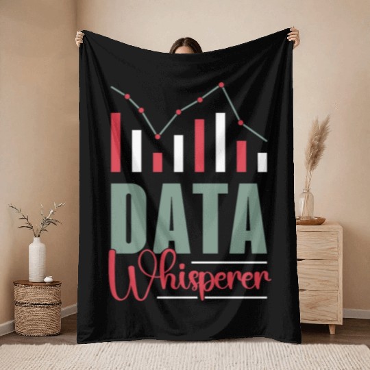 Data Analyst Data Whisperer Computer Science Coder Throw Blankets