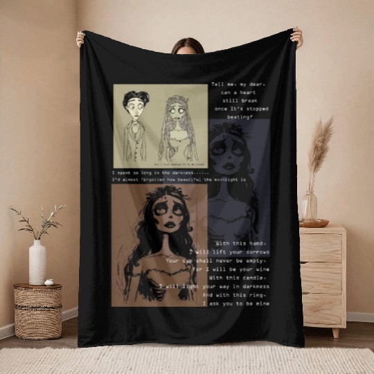 corpse bride Throw Blankets