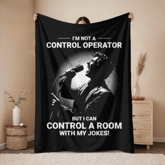 Ham Radio Operator Stand-Up Comedy Control Room Throw Blankets