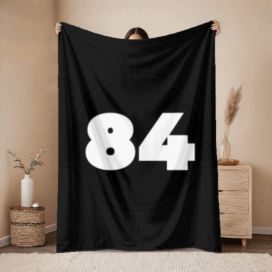 Congratulations 84 Years Old - Number Eighty-Four Throw Blankets