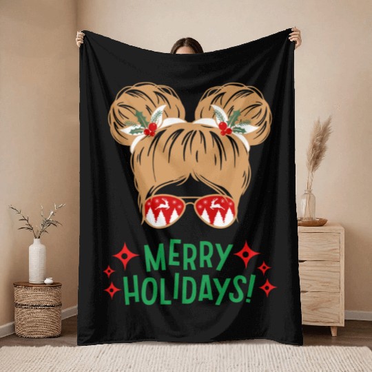 Merry holidays Throw Blankets