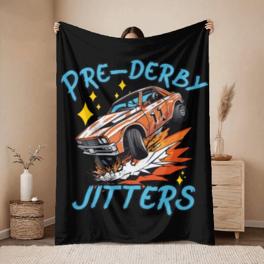 Demo Derby Demolition Derby Demolition Derby Lover Throw Blankets