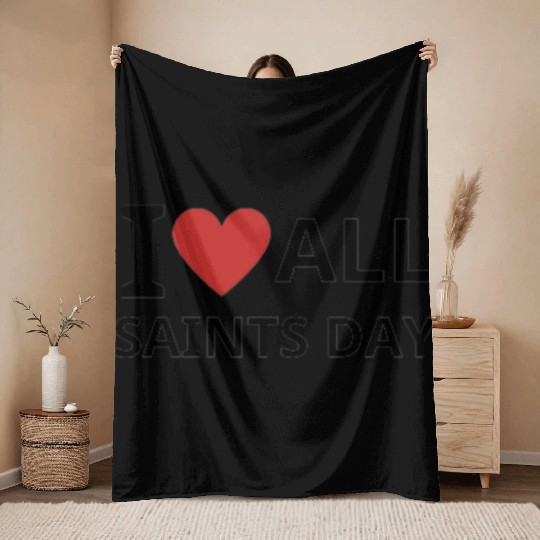 All Saints Throw Blankets, Catholic Halloween Throw Blankets,