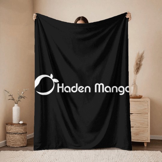 Haden Mango Classic Logo Horizontal Throw Blankets