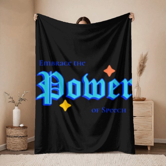 Writer: Embrace the power of speech Throw Blankets