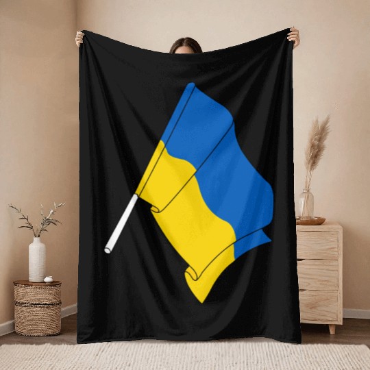Flag of Ukraine Throw Blankets